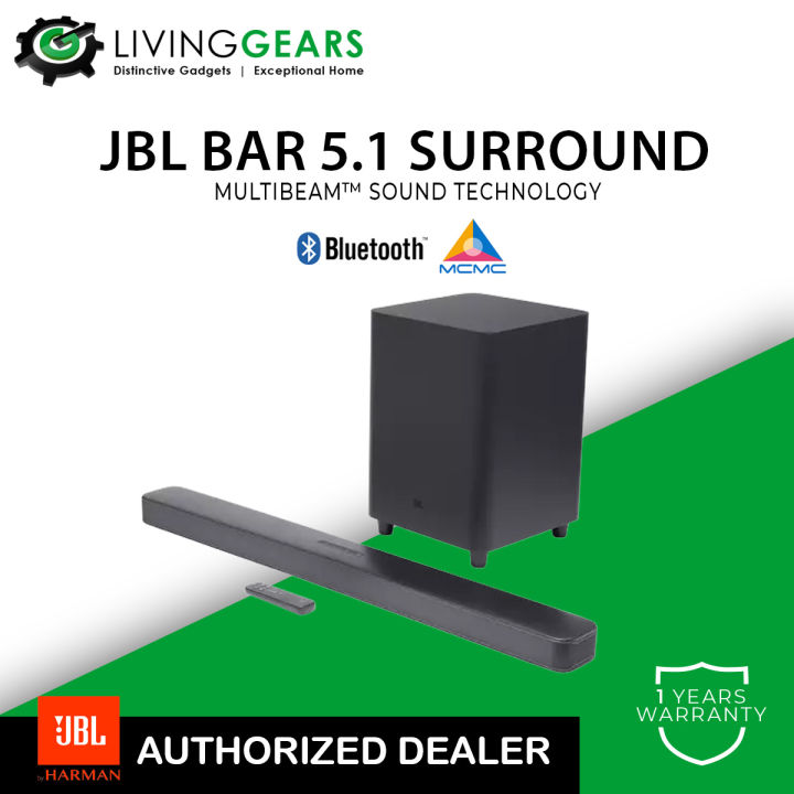 JBL BAR 5.1 SURROUND 5.1 channel soundbar with MultiBeam™ Sound