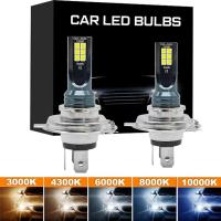 2Pcs Super Bright H4 H7 Led Bulb Car Headlight Motorcycle H1 H3 H8 H9 H11 Auto Fog Lamps 9005 9006 HB3 HB4 Light 12v 24V 80W Bulbs  LEDs  HIDs