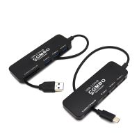 +【； USB C HUB 2.0 Type C 3 Port Multi USB Splitter Adapter OTG Micro SD Card Reader For  Macbook Pro PC Computer Accessories