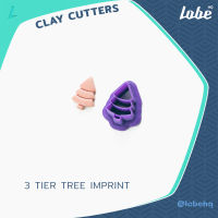 3 Tier Tree Imprint Clay Cutter/ Polymer Clay Cutter/ Clay Tools/ แม่พิมพ์กดดินโพลิเมอร์สำหรับทำต่างหูรูปทรงต้นคริสมาส