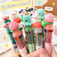 10 สีน่ารักการ์ตูนปากกาลูกลื่น Ballpen School Office Supply เครื่องเขียน Papelaria Escolar ปากกาหลากสีเติมสีสัน-kxodc9393