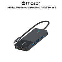 Mazer Infinite ProHub 10in1 USB-C PD3.0 ฮับมัลติพอร์ต100W 4Kเกรดพรีเมี่ยม สำหรับ Windows iOS Mac(ของแท้100%)