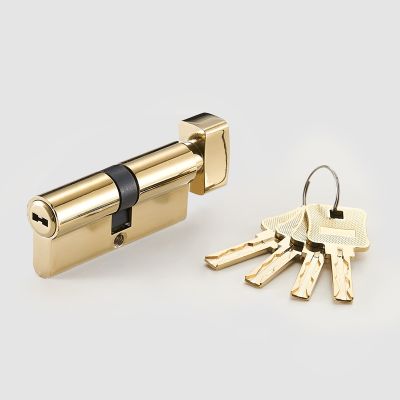 【YF】 DOOROOM Thumb-Turn Euro Cylinder Door Lock Barrel 75mm Brass Made Multi Colours Optional