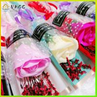 VHGG 2 Bunches Natural Bouquet Gift Box Decoration Photography Parts Photo Backdrop Decor Press Mini Decorative Dried Rose Flowers Real Happy Flower