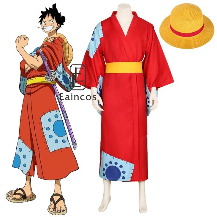 One Piece Wano Country Arc Monkey D Luffy Black Cosplay Wig