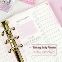 MyPretties Fantasy Daily Planner Refill Papers 40 Sheets A5 A6 Filler Papers for 6 Hole Binder Organizer Notebook Papers N.986 Note Books Pads