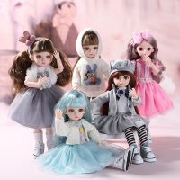 (Popular toys) 30เซนติเมตร BJD ตุ๊กตาความงามสาวสูทชุดของเล่น15ที่สามารถเคลื่อนย้ายปล้องตุ๊กตาเจ้าหญิงแต่งหน้าสีน้ำตาลตา DIY ของเล่นของขวัญสำหรับสาวๆ