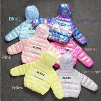 Autumn and Winter Childrens down and Wadded Jacket Girls Colorful Coat Top