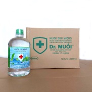 Thùng 9 chai Nước súc miệng Dr. Muối loại 1 lít - hương vị chanh