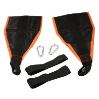 Pull Up Belt Set Sit Up Heavy Duty Cantilever Training Belt Leg Lifts Fitness Muscle Training 20.5X48cm Orange&amp;Black