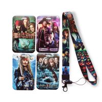 【LZ】 Disney Pirates of the Caribbean Card Case Lanyard ID Badge Holder Bus Pass Case Cover Slip Bank Credit Card Holder Strap Card