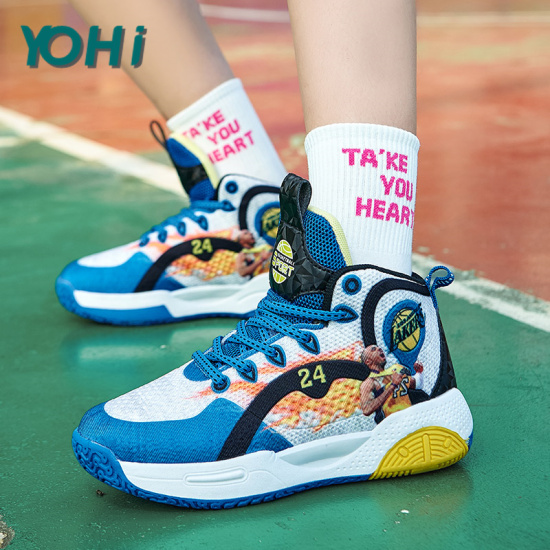 Yohi giày thể thao trẻ em giày bóng rổ phong cách hàn quốc cho bé trai và - ảnh sản phẩm 1