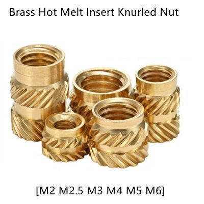 10-100pcs M1.4 M1.6 M2 M2.5 M3 M4 M5 M6 Hot Melt Knurled Insert Nut Heat Molding Double Twill Injection Embedment Nut Nails Screws Fasteners