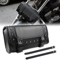 Universal Motorcycle Harley Cruise Crown Prince Leather Tool Bag Front Fork Head Hanging Bag Riding Side Bag Travel Bag