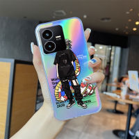 เคสโทรศัพท์สลายเลเซอร์ลายการ์ตูน Volans สำหรับ Vivo Y16 Vivo Y22 Y19 Y76 Y35 5G ลายการ์ตูนอนิเมะ Dluffy Ace Zoro สีรุ้งใสขอบบางเฉียบ  นุ่มมากเคสกันกระแทกมีส