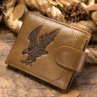 Luufan Leather Mens Wallet Genuine Leather Zipper Coin Hasp Short Purse Card Holder Purse For Man Clutch Wallets