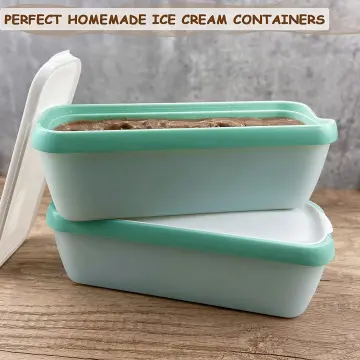 4pcs Ice Cream Storage Tub Reusable Homemade Ice Cream Box