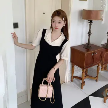 Buy Korean Fake Two Piece Dress Online | Lazada.Com.Ph