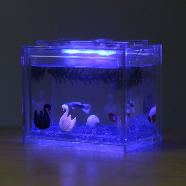teekland-ถังตู้ปลาเรืองแสง-ถังปลาตะขอบดทรายเรืองแสงเปลี่ยนสีได้แบบสุ่มสี