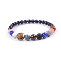 xiaopo Star Milky Way Bracelet Couple Style Volcanic Stone Frosted Lapis Lapis Blue Sandstone เครื่องประดับ