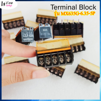 Terminal Block รุ่น MX635G-6.35-5Pin (ขั้วต่อสนาม) พร้อมฝาปิด