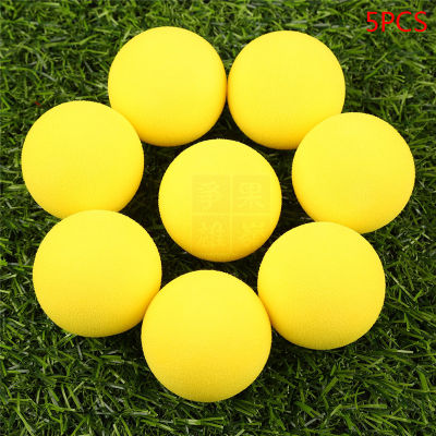 Woola ลูกบอลฟองน้ำ5PCS อีวีเอซอฟต์บอลลูกบอลโฟมที่ห้อยโหนในร่มกอล์ฟลูกบอลสีสำหรับฝึกซ้อม