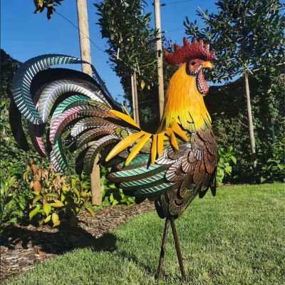 Metal Rooster , Garden Rooster Statues &amp; Sculpture, for Yard, Garden, Lawn Backyard Decorations, Rooster Gifts