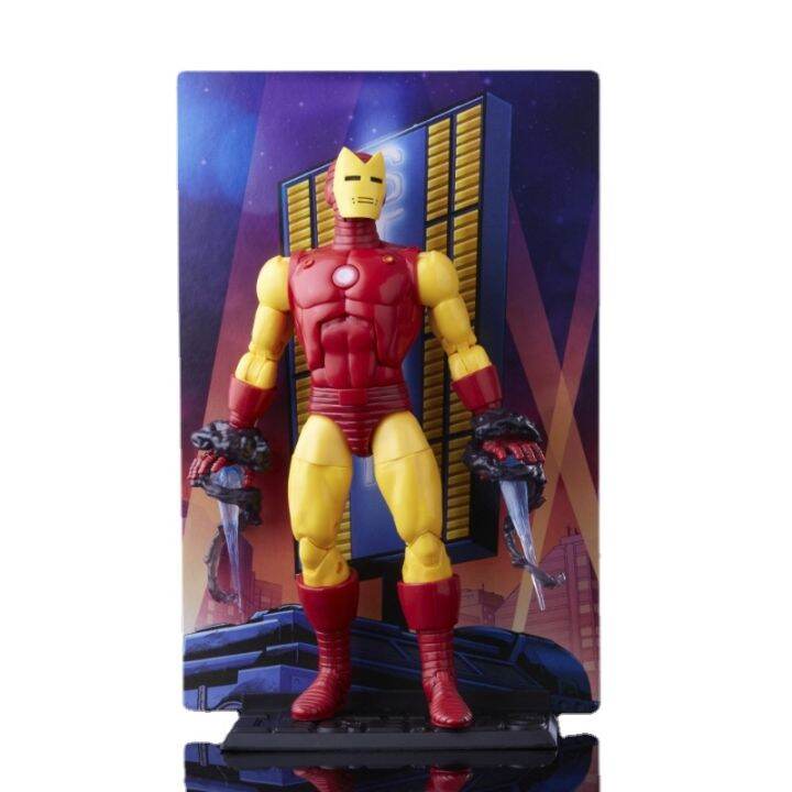 hasbro-marvel-legends-เหล็ก20th-ฟิกเกอร์อนิเมะครบรอบตุ๊กตาขยับแขนขาได้ของขวัญวันเกิดสำหรับเด็กของเล่นสไตล์-toybiz