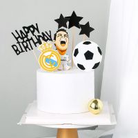 【CW】✽  Football Theme Soccer Flags Decoration Happy Birthday Toppers Boy Kids Supplies