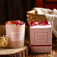 Pink Atmosphere Aromatpy Cup Aromatpy Candle Romantic Atmosphere Aromatpy Scene Arrangement Dry Flower Candle