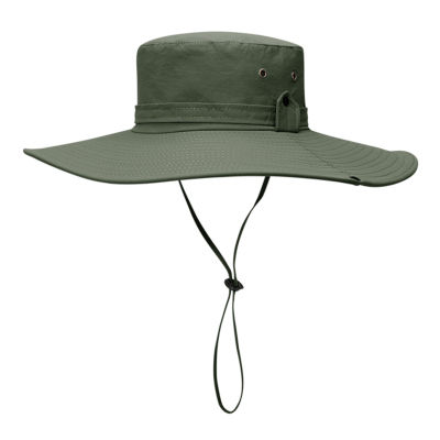 หมวกกันแดดปีกกว้างป้องกันรังสียูวีหมวกถังพับได้สำหรับตกปลาเดินป่าตั้งแคมป์12CM Brim