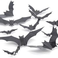 Halloween Decoration 3D Black PVC Bat Halloween Party DIY Decor Wall Sticker Bar Room Halloween Party Scary Props