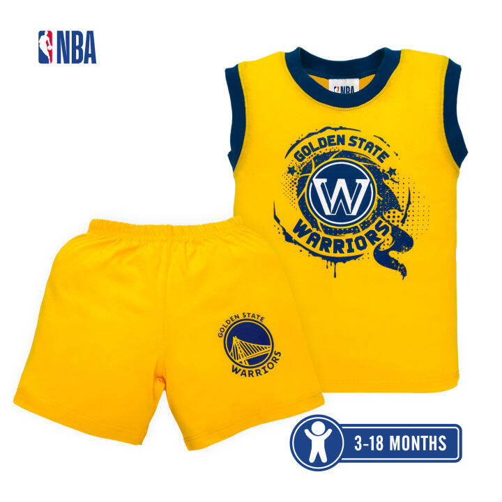 NBA Baby Muscle Shirt and Shorts Set (Team Logo Warriors) Lazada PH