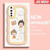 เคส JIUMOO สำหรับ Realme 6 6S Narzo เคสรูปการ์ตูนสุดเจ๋งเด็กผู้หญิงดีไซน์ใหม่โคเลอร์ขอบคลื่นเคสมือถือกันกระแทกแบบใสนิ่มโปร่งใสลายกล้องถ่ายรูปความคิดสร้างสรรค์เคสซิลิกาเจลฝาครอบป้องกัน