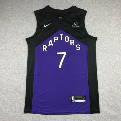Ready Stock High Quality Mens No.7 Kyle Lowry Toronto Raptors 2020/21 Swingman Jersey - Purple