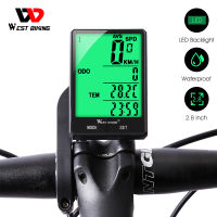 WEST BIKING 2.8 "หน้าจอขนาดใหญ่คอมพิวเตอร์จักรยานจักรยานแบบมีสายไร้สายคอมพิวเตอร์กันน้ำมาตรวัดความเร็วมาตรวัดระยะทางขี่จักรยานนาฬิกาจับเวลา-wangjun1