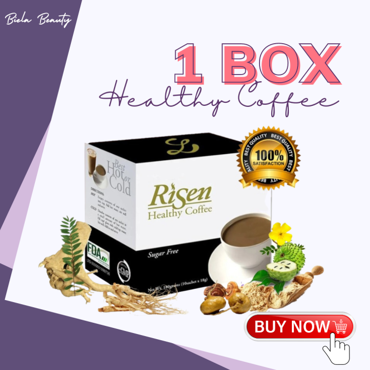 1 Box Risen Coffee Mix 10 Sachets Per Box Butterscotch Flavor Halal Sugar Free 8012