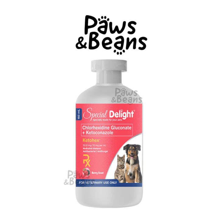 ♣Special Delight Ketohex Ketoconazole Medicated Shampoo for Cats Dogs