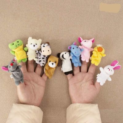 10ตุ๊กตาหุ่นนิ้วตุ๊กตาสัตว์ของเล่นตุ๊กตาของขวัญเล็กๆสำหรับเด็กยัดไส้ของเล่น