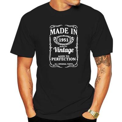 Made In 1951 T Shirt Birthday Present Graphic Unisex Graphic Fashion New Novelty Father T-Shirt T Shirt T Shirt Family Party Men