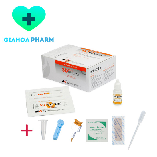 Bộ dụng cụ test kit thử sd hiv 1 2 3.0xét nghiệm phát hiện hiv tại nhà - ảnh sản phẩm 1