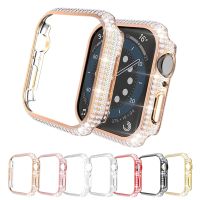 Cases For Apple Watch Series SE 6 5 4 3 40mm 44mm Women Bling PC Shell Protector For iWatch Diamond Lady Shiny Protective Cover