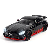 (กล่องยึด) 1:24โลหะผสมจำลอง Mercedes-Benz Gtr รถสีดำรุ่นดึงกลับของเล่นรถสปอร์ต Chenghai