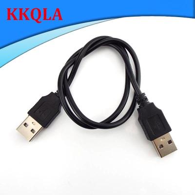 QKKQLA Double USB 2.0 type A Male to Male Computer Extension Cable High Speed Adapter Connector Transfer Data Sync Line