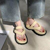 Spot Mona Same Thick Bottom Clipplane Bread Slippers Women Wear 2023 New Spring And Summer Net Red Romans