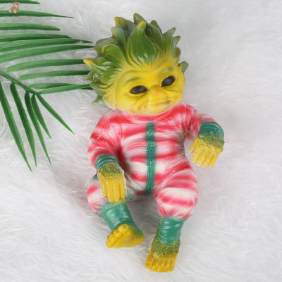 ANA Reborn Baby Grinch Toy เหมือนจริงตุ๊กตาการ์ตูนคริสต์มาสจำลอง