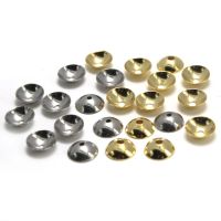 【YF】□☈☇  100pcs 3 4 5 6 8 10 mm Round Bead End Caps Jewelry Making Needlework Spacer Accessories