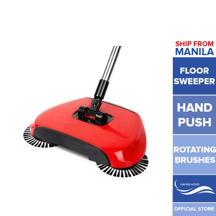 Hawaii Home Magic Hand Push Floor Sweeper Original Cordless Hard Floor