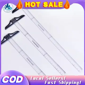 60cm/80CM T Square Ruler Acrylic Transparent T-Ruler for Art Framing and  Drafting Detachable Head