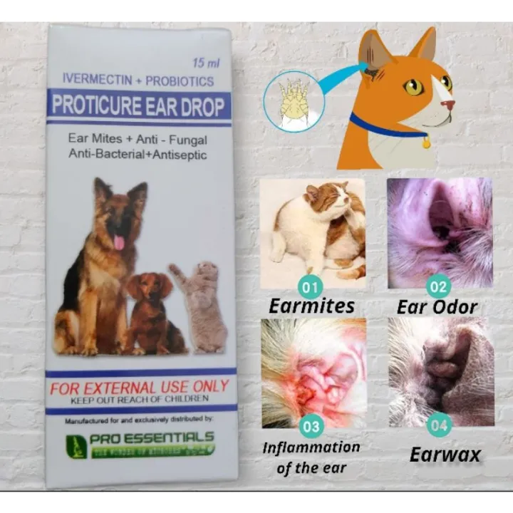 PROTICURE EARDROPS FOR PETS ( EAR MITES ) 15ml | Lazada PH